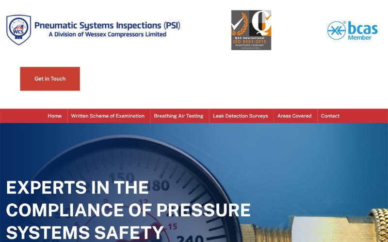 Wessex Compressors services website